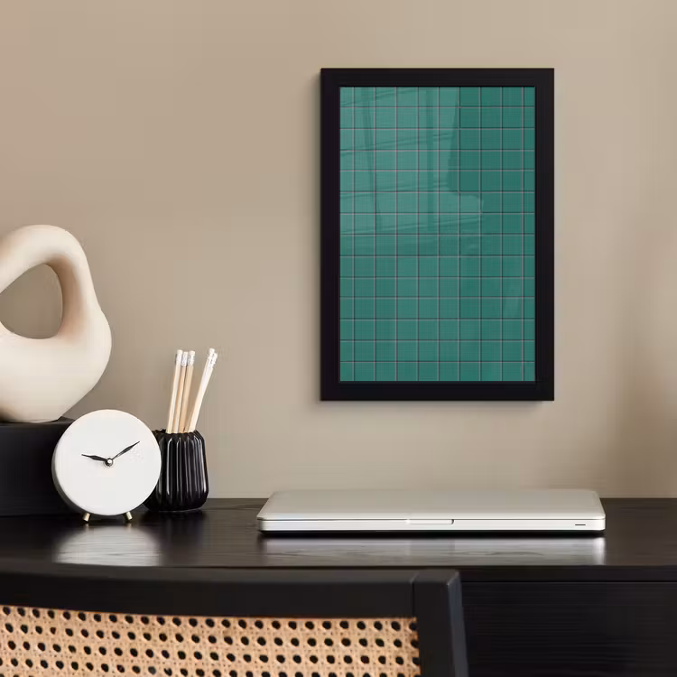 Patroon - Patroon - Smaragd fotolijst zwart zonder passe partout klein 224 -sfeer1
