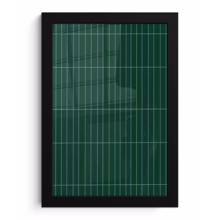 Patroon - Tegels - Donkergroen fotolijst zwart zonder passe partout klein 224 -3d