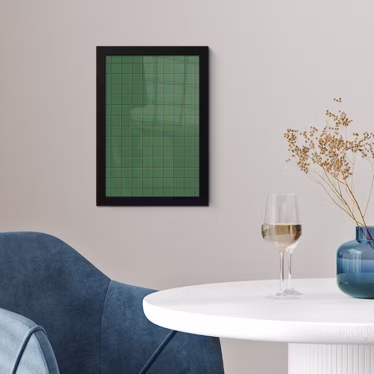 Patroon - Tegels - Groen fotolijst zwart zonder passe partout klein 224 -sfeer4