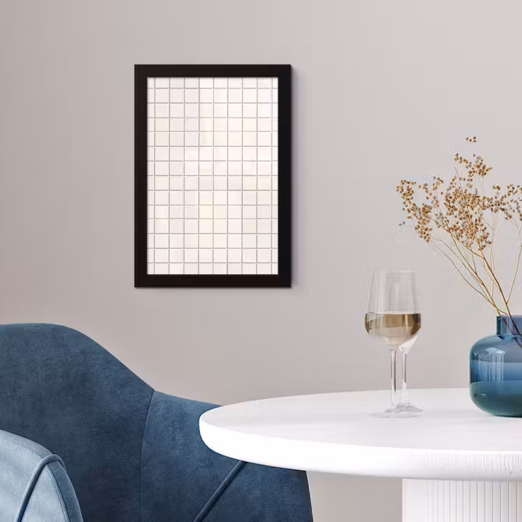 Patroon - Tegels - Wit fotolijst zwart zonder passe partout klein 224 -sfeer4