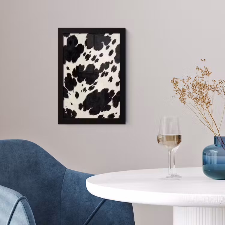 Patroon - Vacht - Zwart - Wit fotolijst zwart zonder passe partout klein -sfeer4