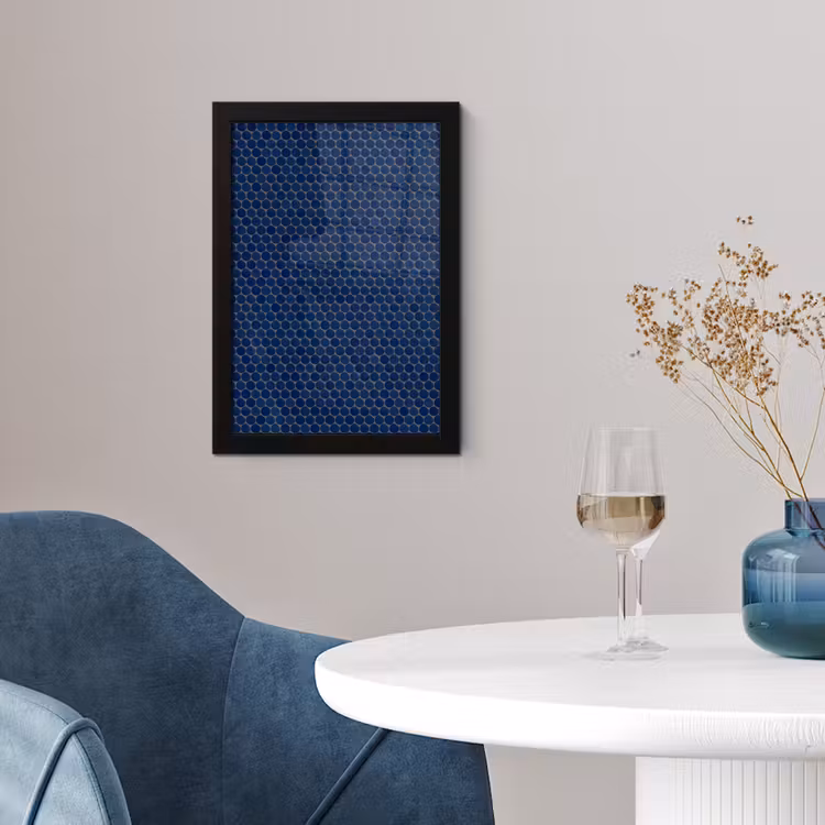 Penny - Mozaïek - Donkerblauw fotolijst zwart zonder passe partout klein 224 -sfeer4