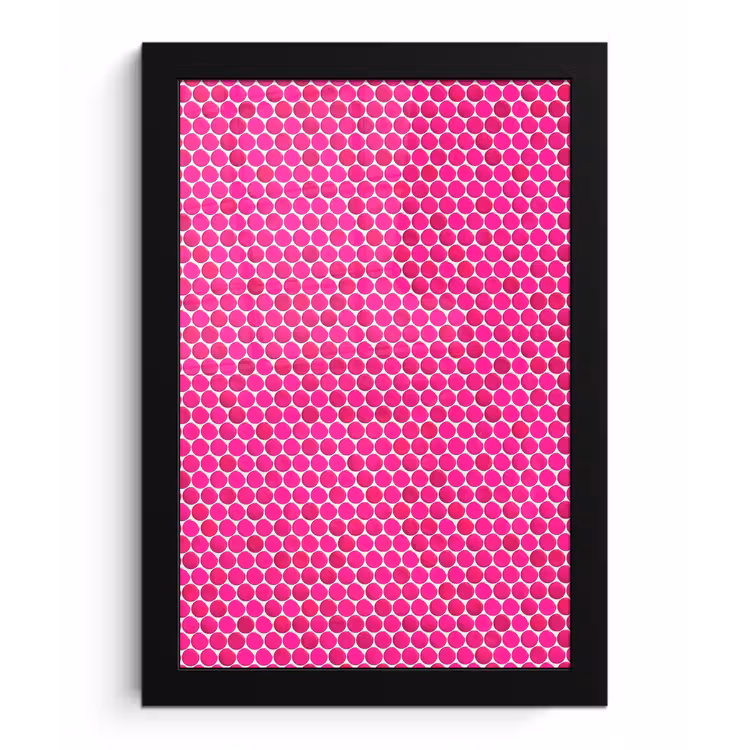 Penny - Mozaïek - Felroze fotolijst zwart zonder passe partout klein 224 -3d