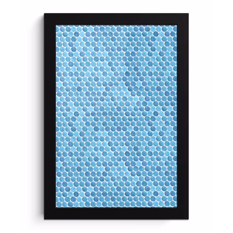 Penny - Mozaïek - Lichtblauw fotolijst zwart zonder passe partout klein 224 -3d