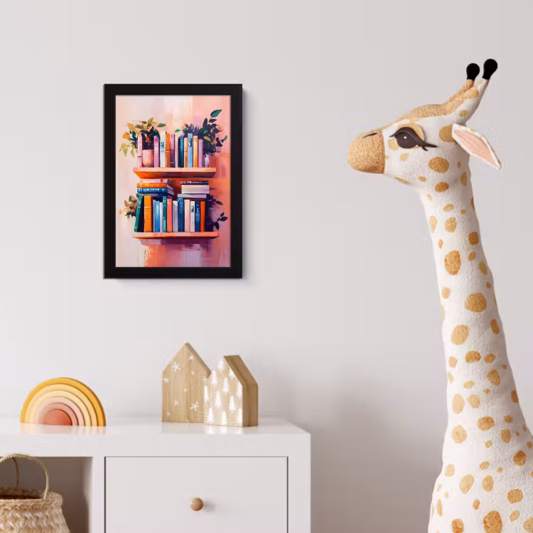 Planken - Boeken - Bladeren fotolijst zwart zonder passe partout klein -usfeer4_kinderkamer