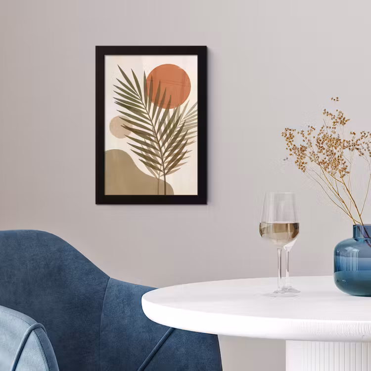 Planten - Bladeren - Abstract - Modern - Beige fotolijst zwart zonder passe partout klein -sfeer4