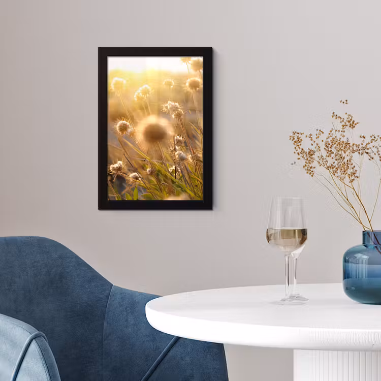 Planten - Natuur - Bloemen - Zon - Horizon fotolijst zwart zonder passe partout klein -sfeer4