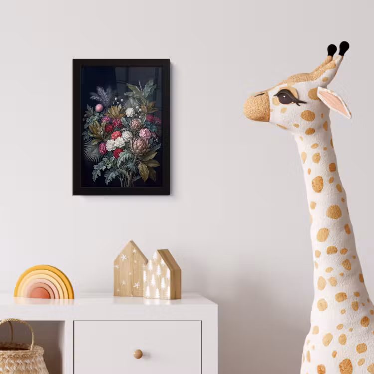 Planten - Tropisch - Botanisch - Donker - Groen fotolijst zwart zonder passe partout klein -usfeer4_kinderkamer