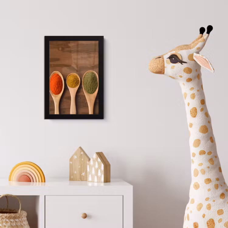Pollepel - Kruiden - Eten - Specerijen - Tafel fotolijst zwart zonder passe partout klein -usfeer4_kinderkamer