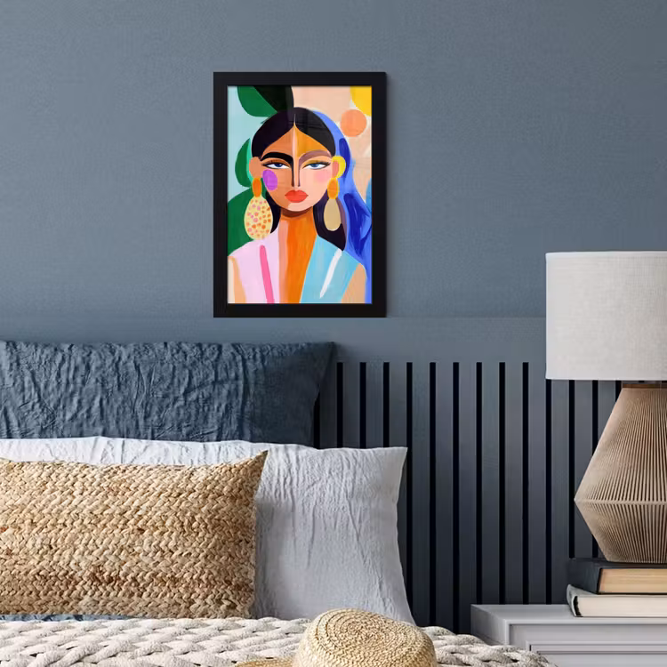Portret - Vrouw - Modern fotolijst zwart zonder passe partout klein -sfeer3