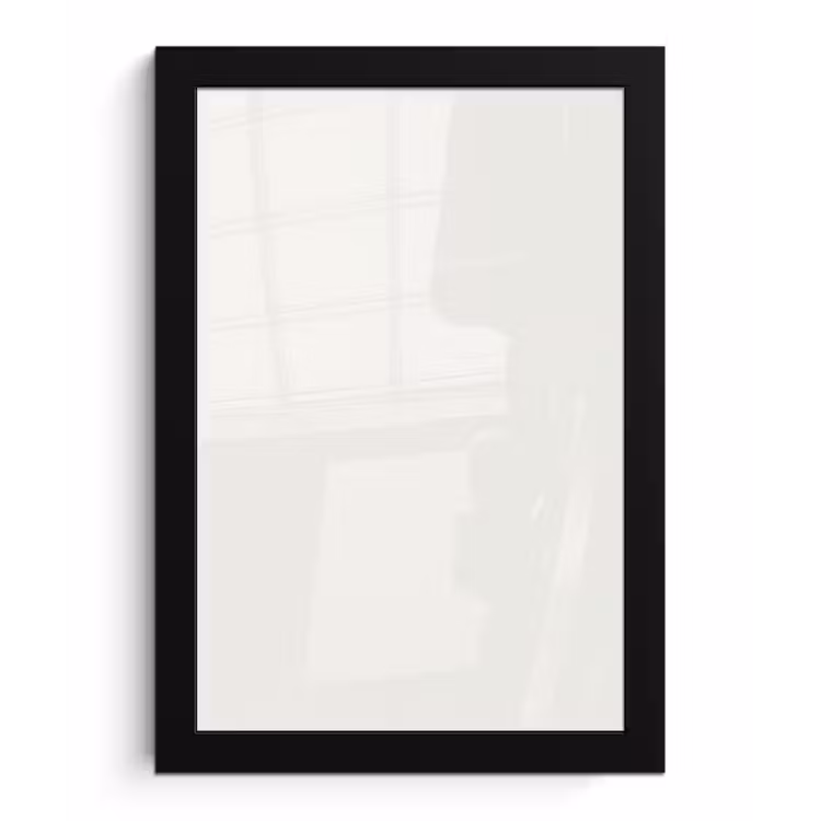 Pure - Alabaster - Wit fotolijst zwart zonder passe partout klein 224 -3d