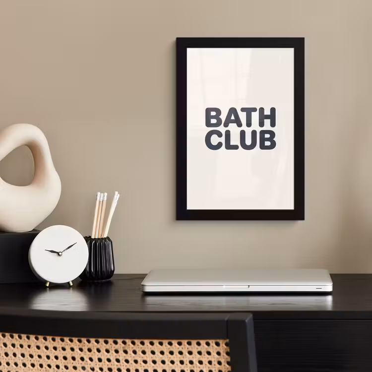 Quote - Grijs - Wit fotolijst zwart zonder passe partout klein -sfeer1