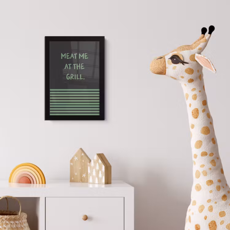 Quote - Groen - Grill - Zomer fotolijst zwart zonder passe partout klein -usfeer4_kinderkamer