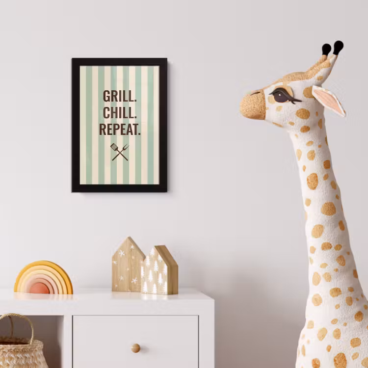 Quote - Strepen - Grill fotolijst zwart zonder passe partout klein -usfeer4_kinderkamer