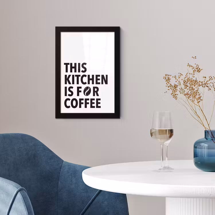 Quotes  - Koffie - Bonen - Modern fotolijst zwart zonder passe partout klein -sfeer4