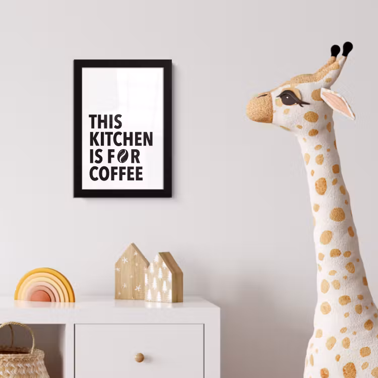 Quotes  - Koffie - Bonen - Modern fotolijst zwart zonder passe partout klein -usfeer4_kinderkamer