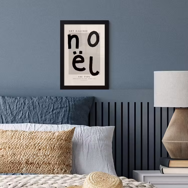 Quotes - Noël - Zwart - Beige - Kerst fotolijst zwart zonder passe partout klein -sfeer3