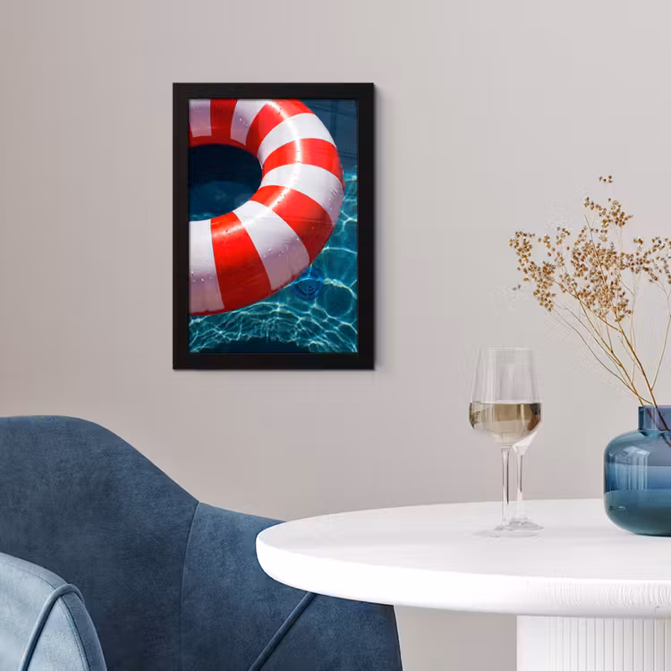 Recreatie - Water - Zomer - Rood - Wit fotolijst zwart zonder passe partout klein -sfeer4
