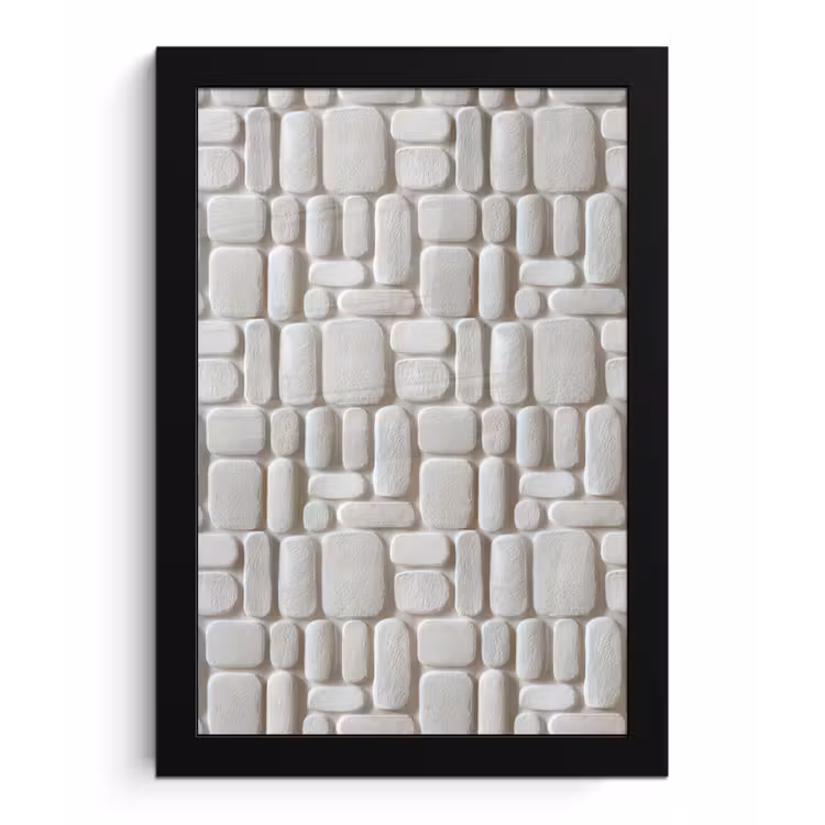 Reliëf - Structuur - Wit fotolijst zwart zonder passe partout klein 224 -3d