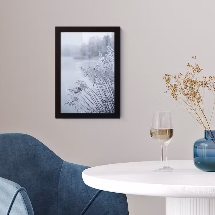 Riet - Bevroren - Winter - Natuur fotolijst zwart zonder passe partout klein -sfeer4