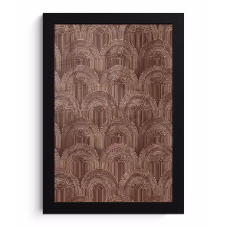 Ritmisch - Effect - Bruin fotolijst zwart zonder passe partout klein 224 -3d