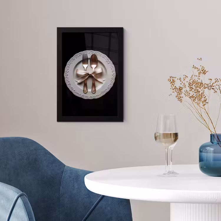 Rose - Strik - Bestek fotolijst zwart zonder passe partout klein -sfeer4