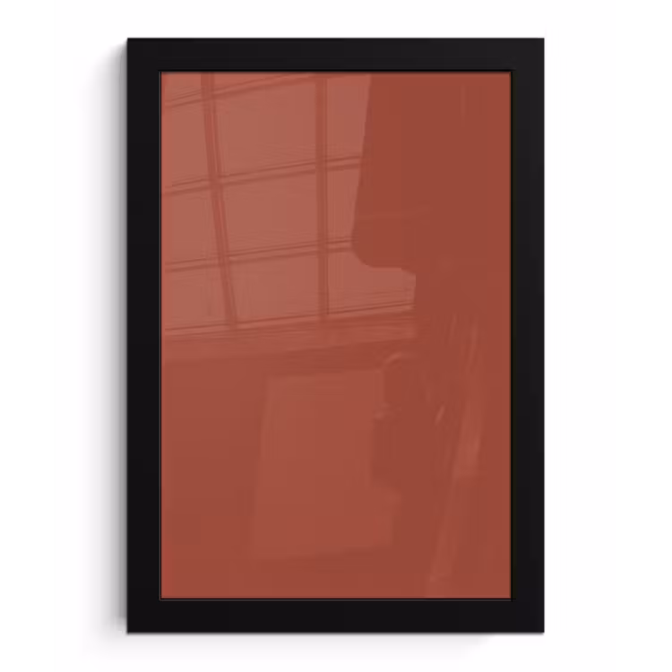 Rustic - Terracotta - Oranje fotolijst zwart zonder passe partout klein 224 -3d