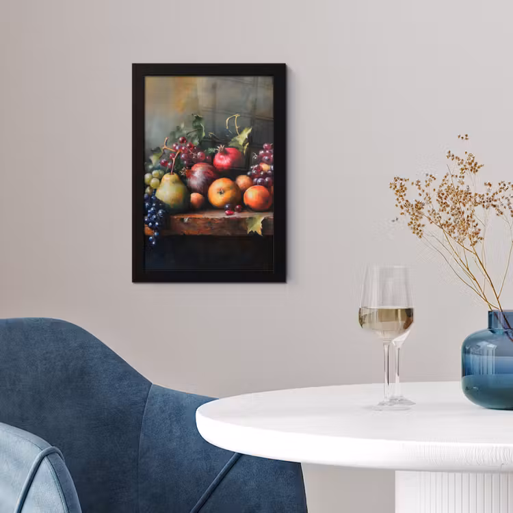 Rustiek - Stilleven - Fruit fotolijst zwart zonder passe partout klein -sfeer4