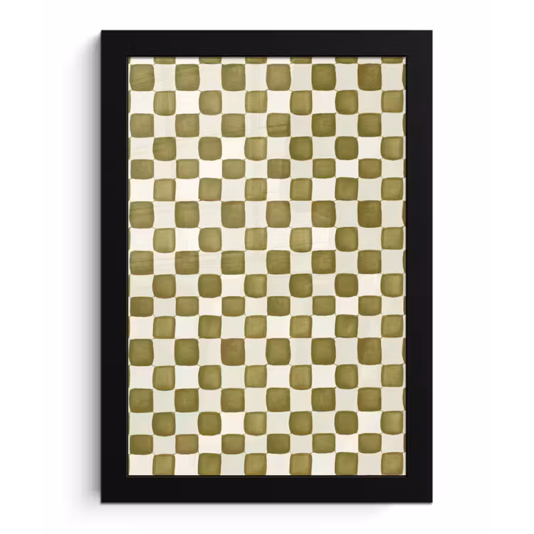 Schaak - Patroon - Groen fotolijst zwart zonder passe partout klein 224 -3d