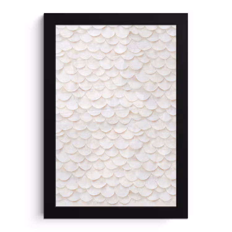 Schubben - Wit - Elegant fotolijst zwart zonder passe partout klein 224 -3d