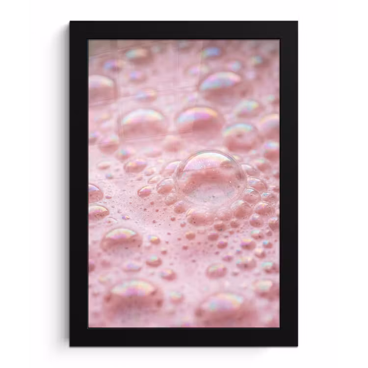 Schuim - Structuur - Roze fotolijst zwart zonder passe partout klein -3d