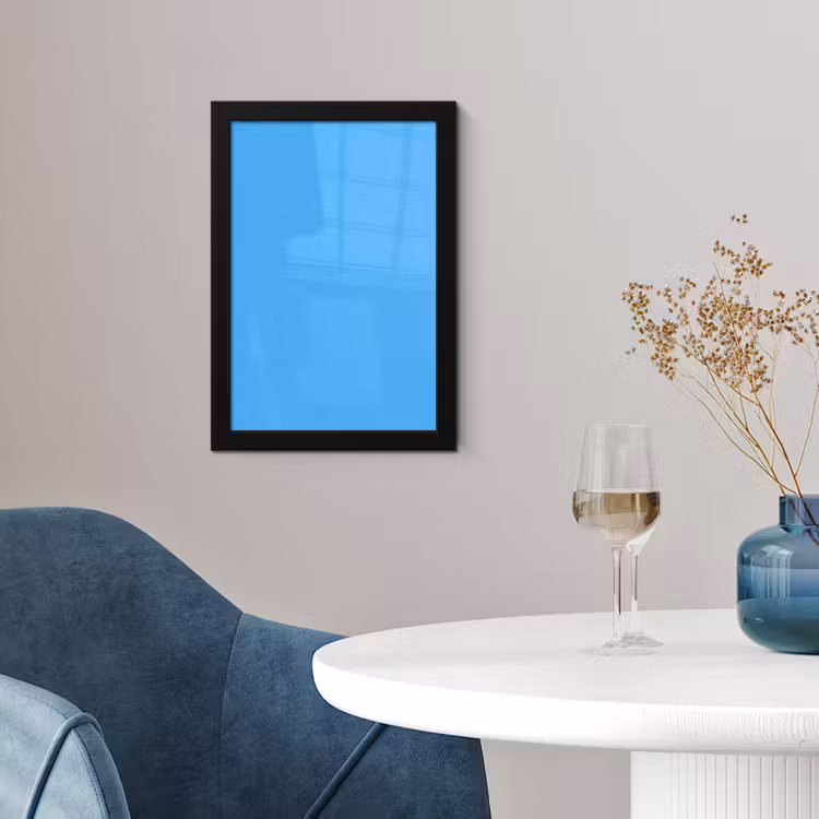 Sky - Blue - Blauw fotolijst zwart zonder passe partout klein 224 -sfeer4
