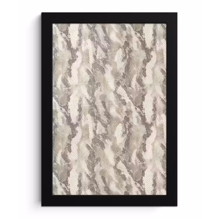 Slang - Patroon - Taupe fotolijst zwart zonder passe partout klein 224 -3d