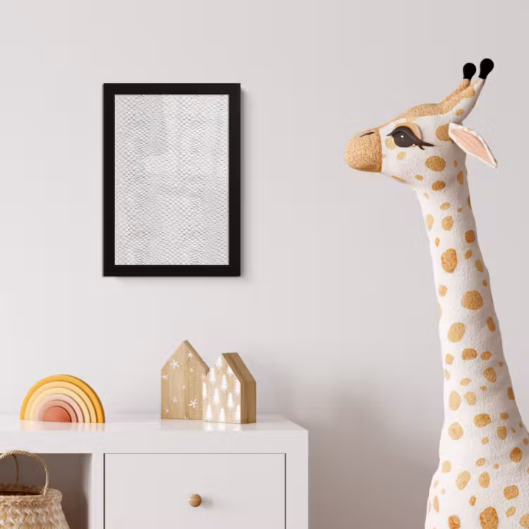 Slang - Patroon - Wit fotolijst zwart zonder passe partout klein 224 -usfeer4_kinderkamer