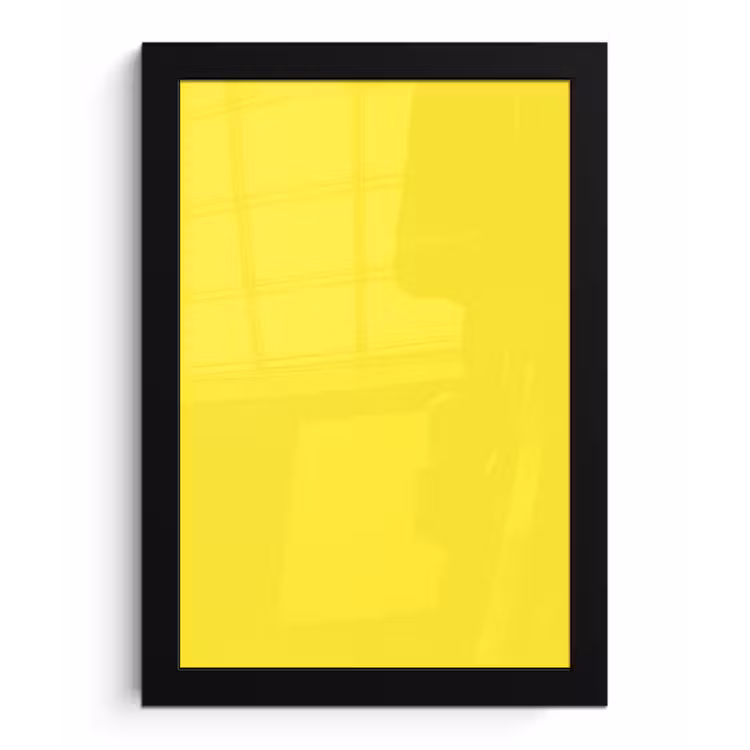 Soft - Custard - Geel fotolijst zwart zonder passe partout klein 224 -3d