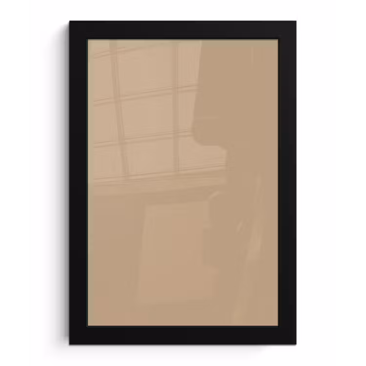 Soft - Taupe - Bruin fotolijst zwart zonder passe partout klein 224 -3d