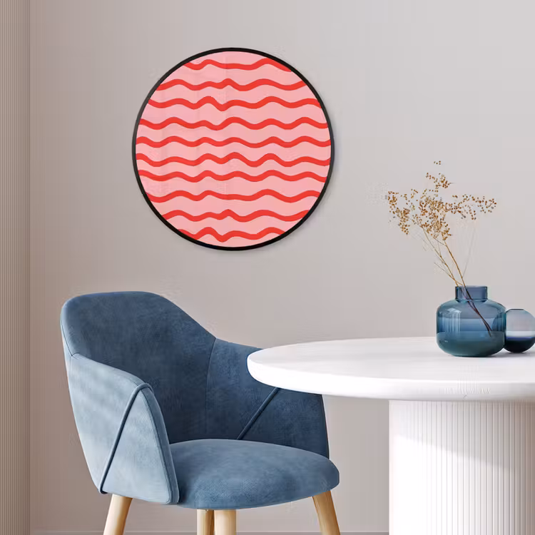 Speels - Patroon - Rood Fotolijst rond zonder passe partout klein 856 -sfeer2