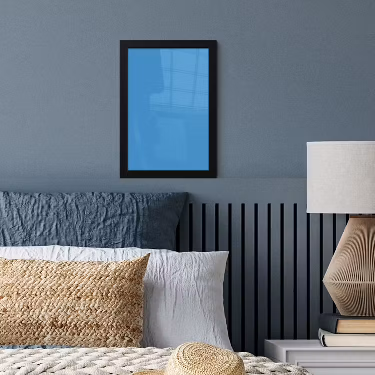 Steel - Blue - Blauw fotolijst zwart zonder passe partout klein 224 -sfeer3