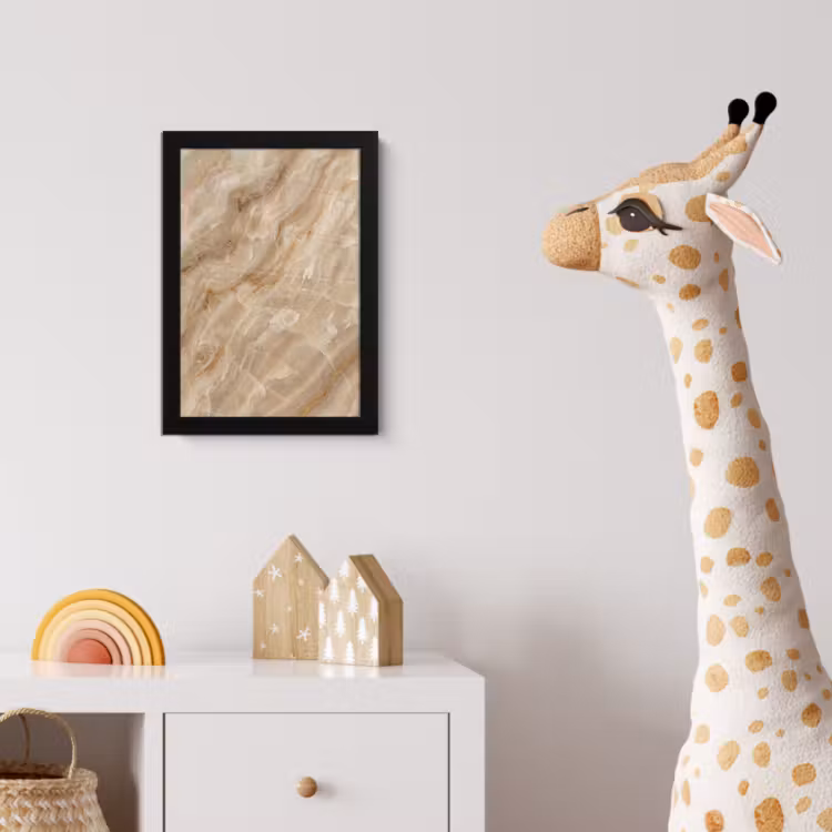 Steen - Ader - Natuur - Modern - Beige fotolijst zwart zonder passe partout klein -usfeer4_kinderkamer