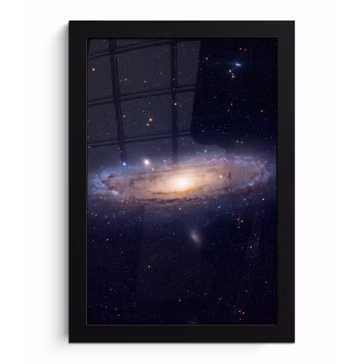 Poster met lijst - Sterrenstelsel - Ruimte - Kosmos - Sterrenstelsel - Ruimte - Kosmos fotolijst zwart zonder passe partout klein