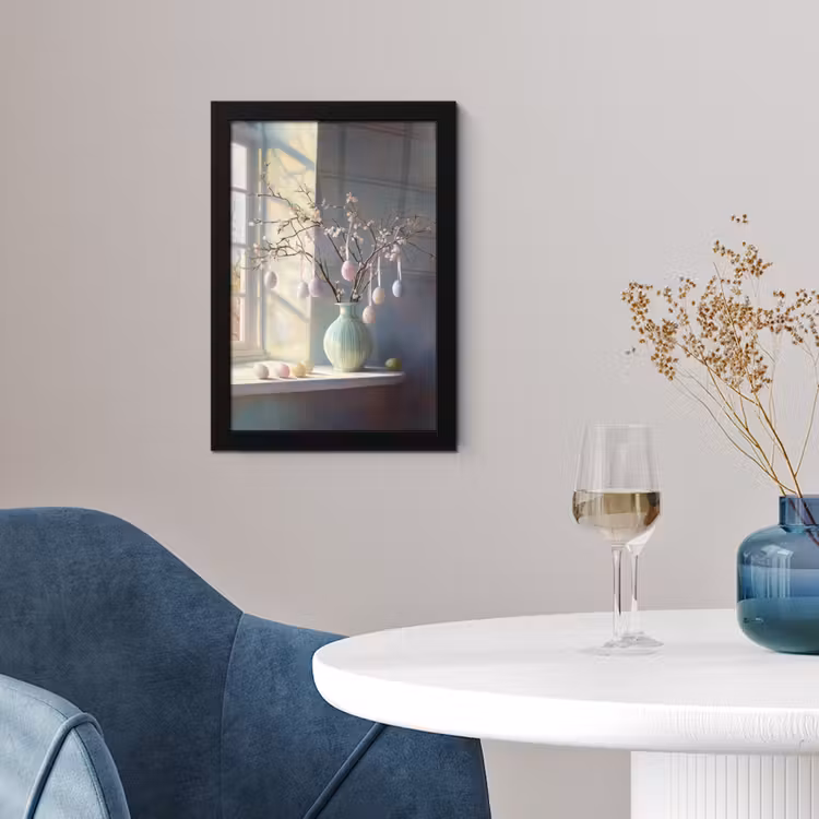 Stilleven - Vaas - Paastak fotolijst zwart zonder passe partout klein -sfeer4