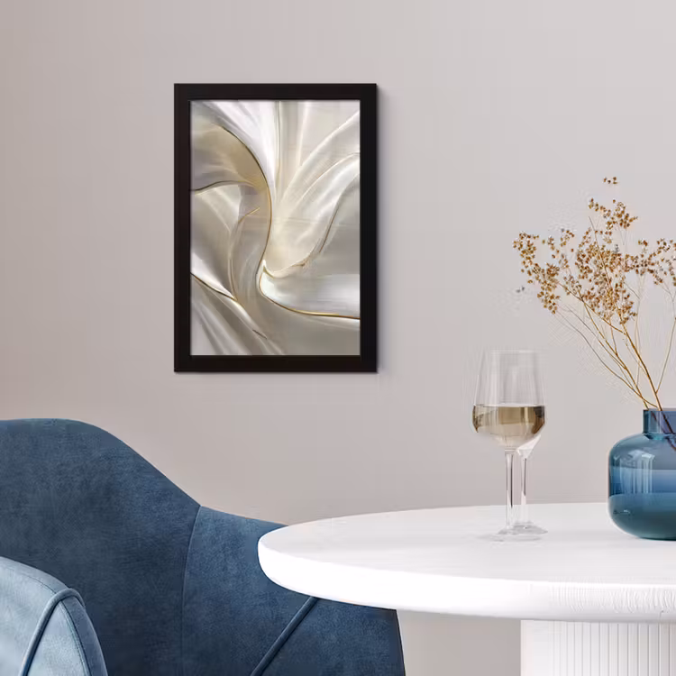 Stof - Plooien - Goud fotolijst zwart zonder passe partout klein -sfeer4