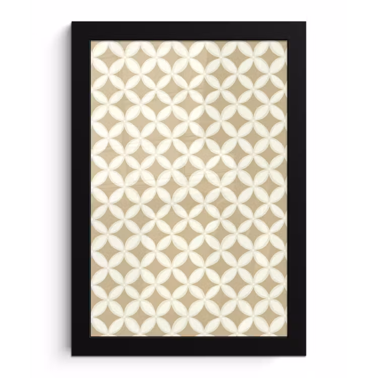 Symmetrisch - Motief - Beige fotolijst zwart zonder passe partout klein 224 -3d