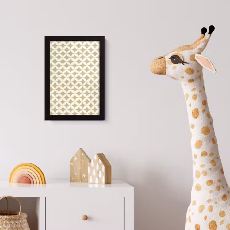 Symmetrisch - Motief - Beige fotolijst zwart zonder passe partout klein 224 -usfeer4_kinderkamer