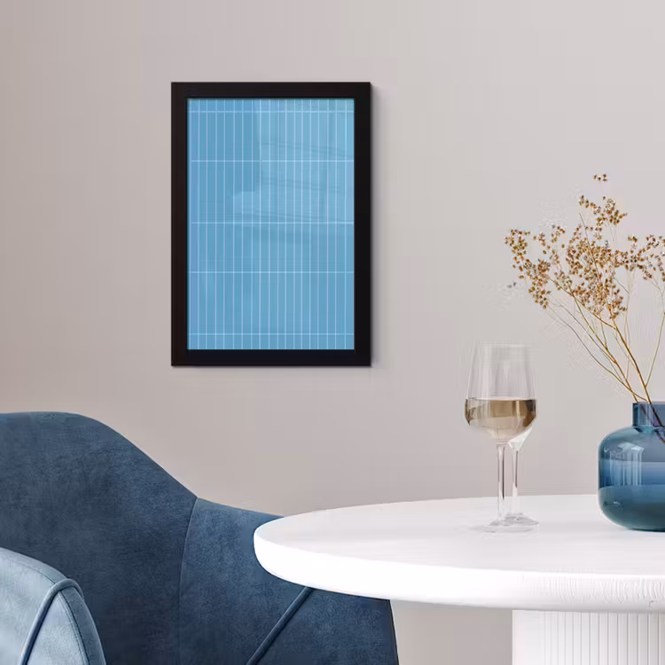 Tegel - Langwerpig - Patroon - Blauw fotolijst zwart zonder passe partout klein 224 -sfeer4