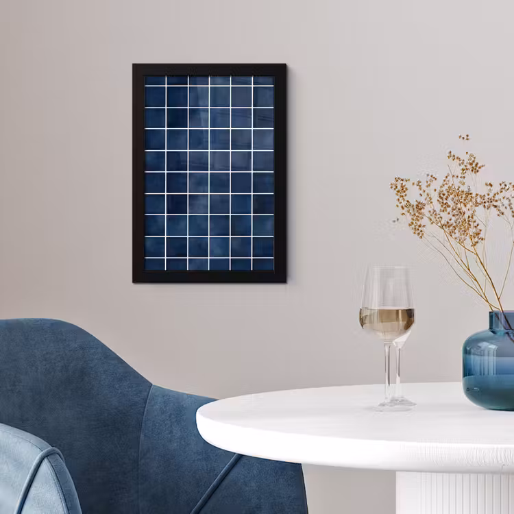 Tegel - Modern - Blauw fotolijst zwart zonder passe partout klein 224 -sfeer4