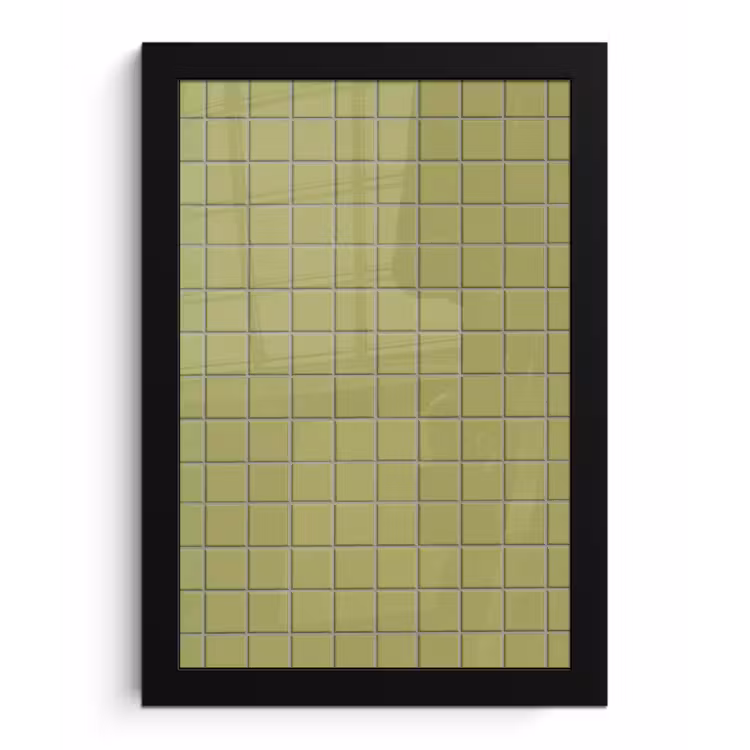 Tegel - Patroon - Olijfgroen fotolijst zwart zonder passe partout klein 224 -3d