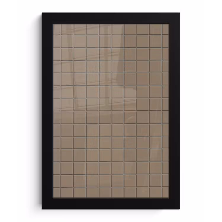 Tegel - Patroon - Taupe fotolijst zwart zonder passe partout klein 224 -3d