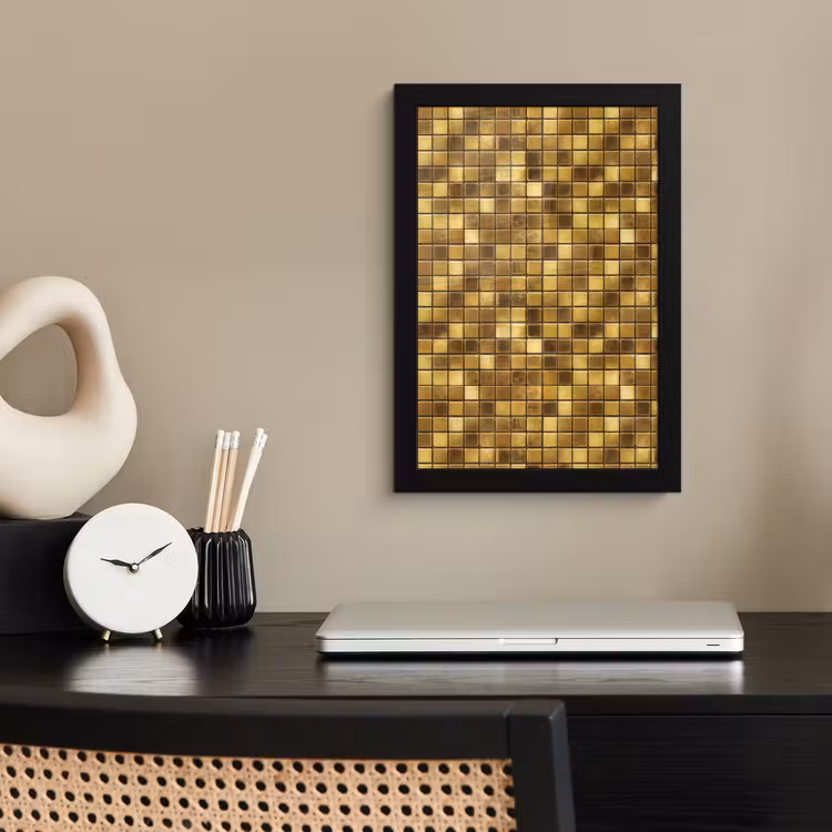 Tegels - Mozaïek - Luxe - Warm Goud fotolijst zwart zonder passe partout klein 224 -sfeer1