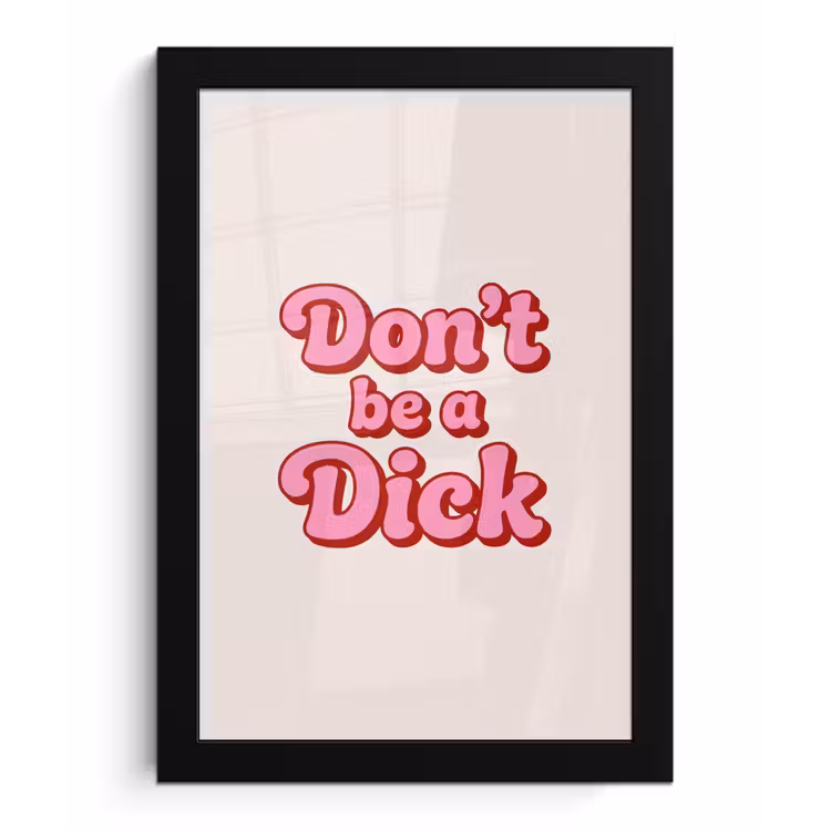 Tekst - Boodschap - Roze fotolijst zwart zonder passe partout klein -3d